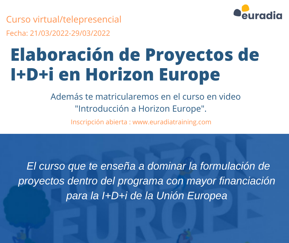 Curso Elaboracin de Proyectos de I+D+i en Horizon Europe