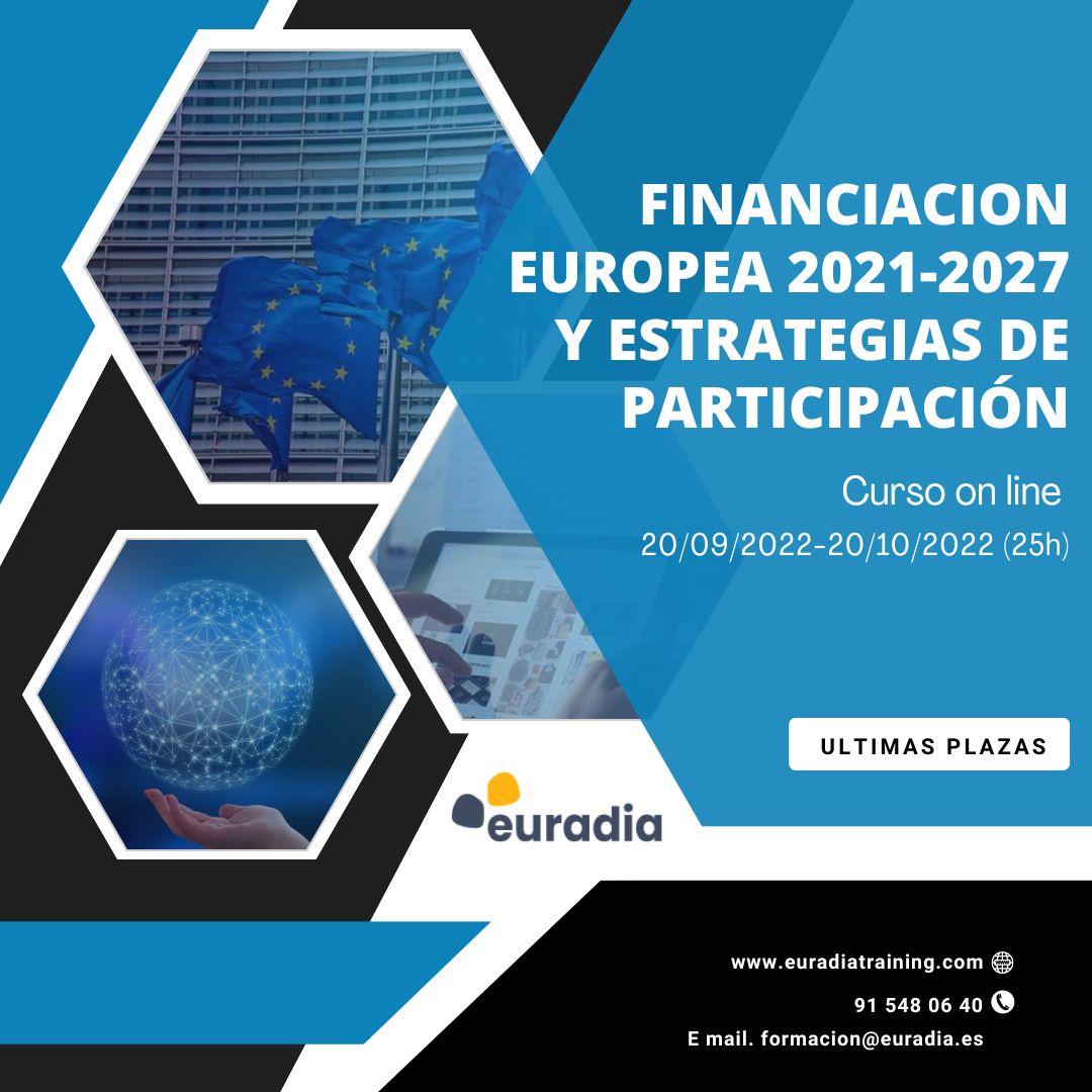 Curso on line Financiacin Europea 2021-2027 y Estrategias de Participacin