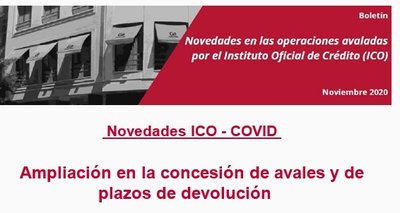 Boletn ICO-COVID, ampliacin en la concesin de avales y de plazos de devolucin