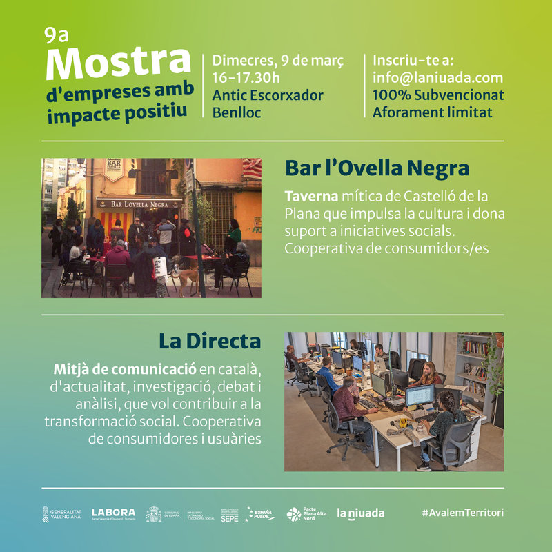 9 Mostra de Empresas con Impacto Positivo: Bar l'Ovella Negra i La Directa