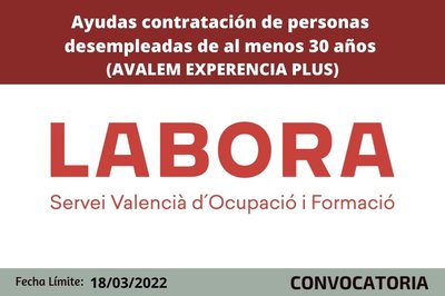 Programa de ayudas avalem experiencia plus 2022