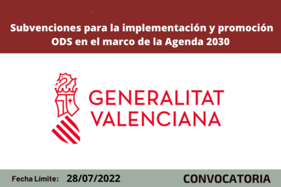 Subvenciones implementación y promoción ods agenda 2030