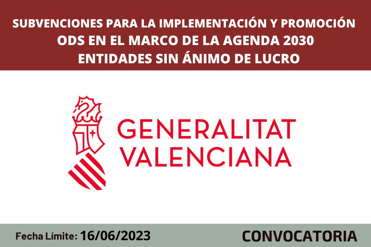 Subvenciones para la implementaci�n y promoci�n  ODS en el marco de la Agenda 2030 entidades sin �nimo de lucro