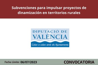 Subvenciones dinamización territorios rurales Valencia