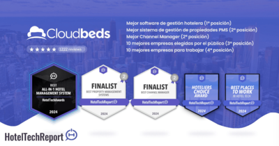 Cloudbeds celebra su sexto ao como solucin tecnolgica ganadora en los HotelTechAwards 2024