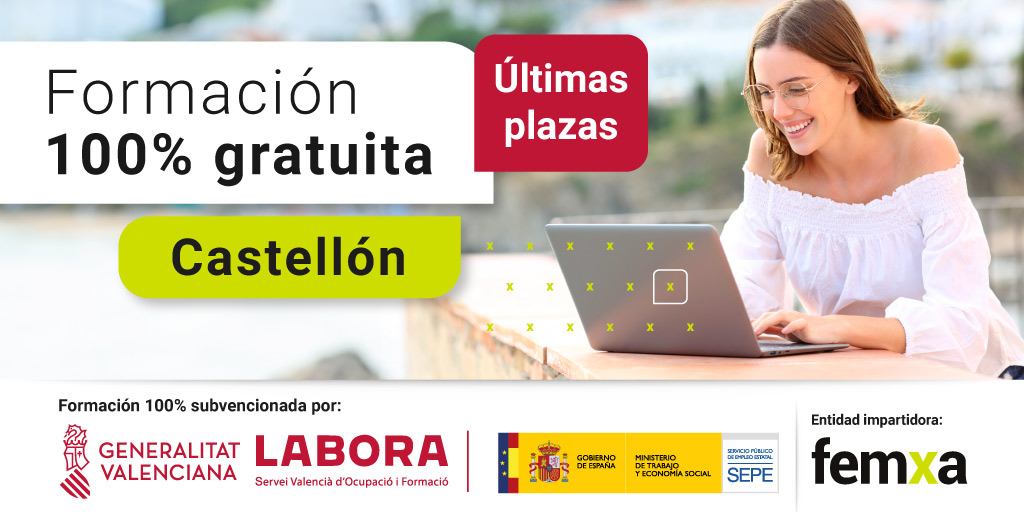 ltimas plazas para inscribirse a los cursos gratuitos para profesionales de Castelln