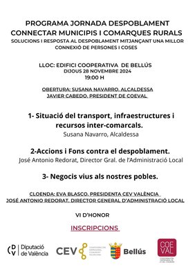 Jornada Despoblament: Connectar municipis i comarques rurals