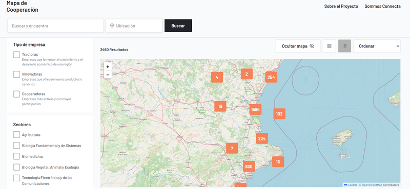 El Mapa de Cooperacin e Innovacin de la Comunitat registra un total de 364 empresas de Castelln al cierre de 2024