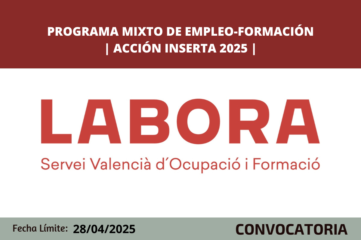 Programa mixto de empleo-formaci�n Acci�n Inserta 2025