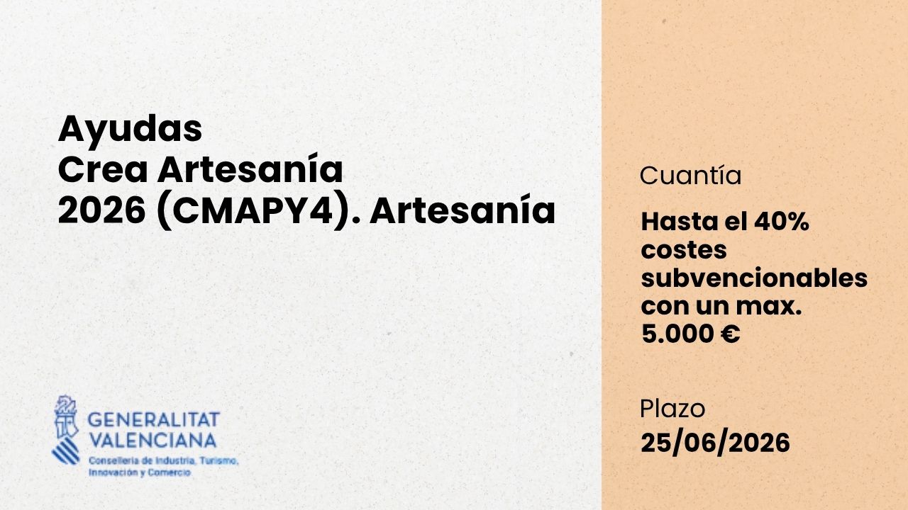Ayudas Crea Artesan�a (CMAPY4) 2026