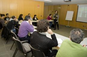 Edurne Zubiria introduciendo la Jornada