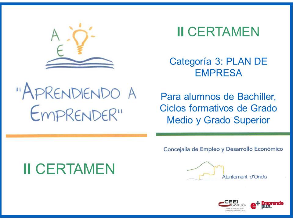 Aprendiendo a Emprender. II Categoría 3