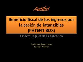 Aspectos legales sobre Patent box 
