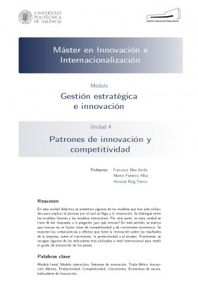 portada ponencia manual patrones de innovaci�n y competitividad
