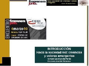 Car�tula "Hacia la sociedad red, creencias y valores emergentes"