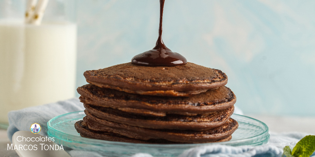 Tortitas de chocolate con cacao en polvo