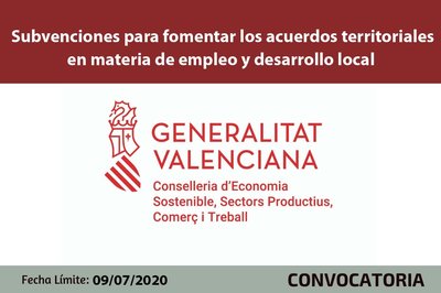 Subvenciones para fomentar los acuerdos territoriales en materia de empleo y desarrollo local