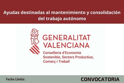 Ayudas mantenimiento y consolidaci�n del trabajo aut�nomo