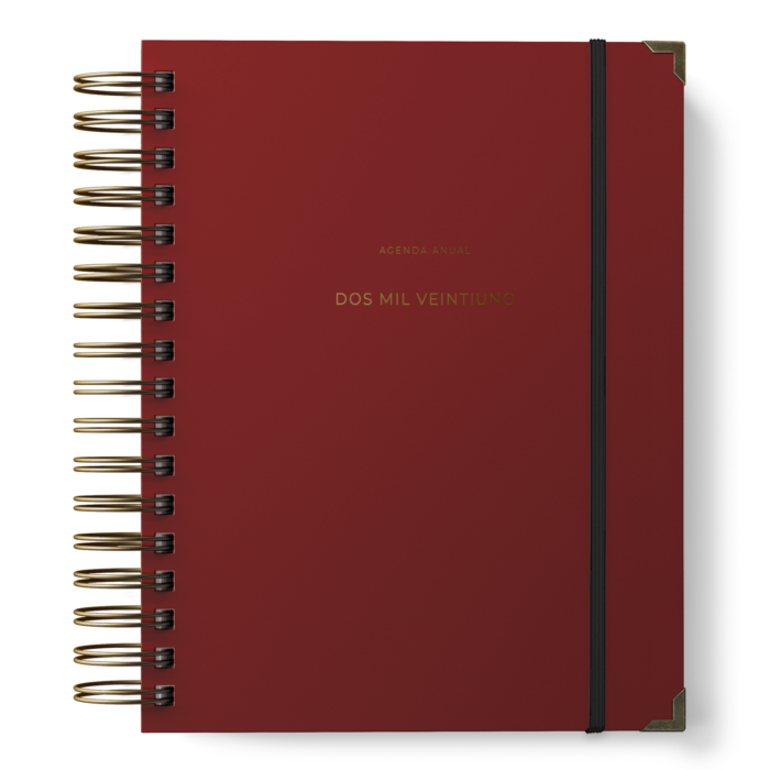 Agenda académica anual granate