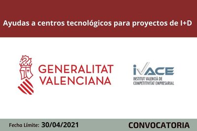 Ayudas Centros Tecnol�gicos de la Comunitat Valenciana 2021