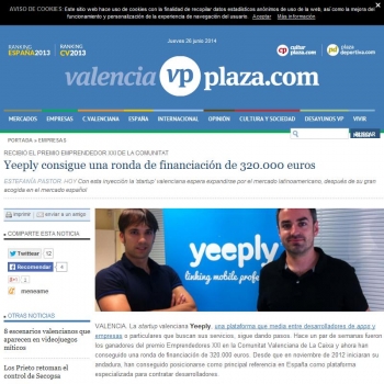 Yeeply consigue una ronda de financiaci�n de 320.000 euros                                         
 
    