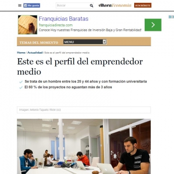Este es el perfil del emprendedor medio