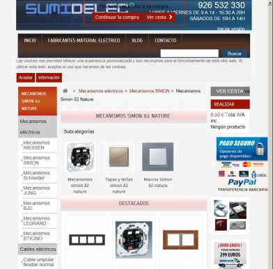 Comprar mecanismos electricos Simon 82 Nature al mejor precio