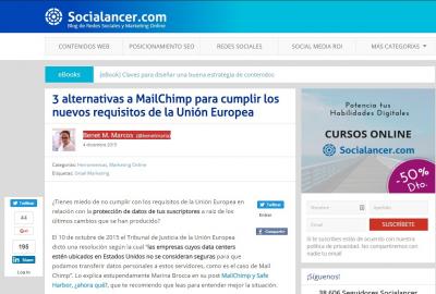 3 alternativas a MailChimp para cumplir los requisitos de la Uni�n Europea