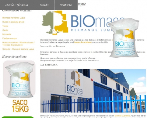 Biomasa Hermanos Luque - Hueso de aceituna / C�rdoba / Andaluc��a / Espa�a / Pallet 1000Kg